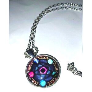 Unisex Retro teens pendant necklace